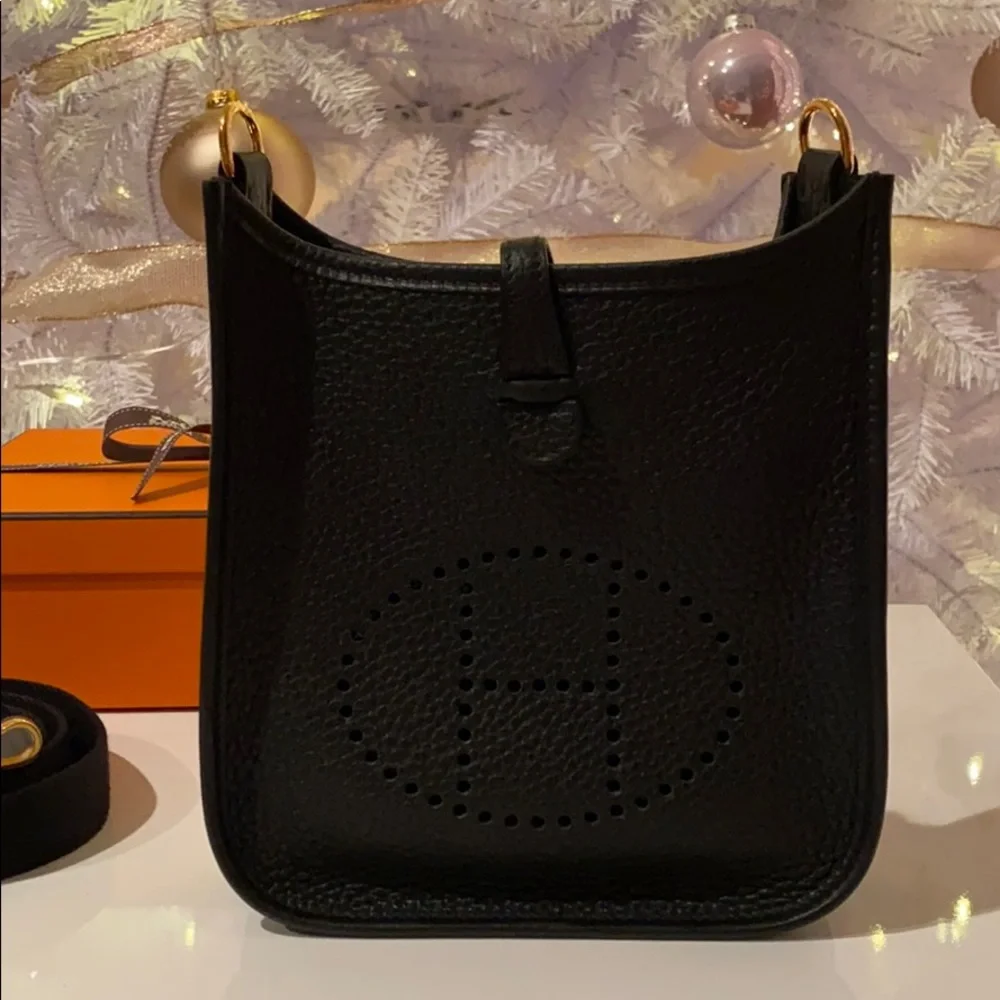 Hermès Evelyne 16 Bag (mini/TPM) Black and GHW